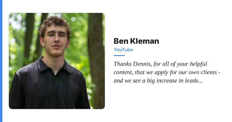 Ben Kleman positive mention