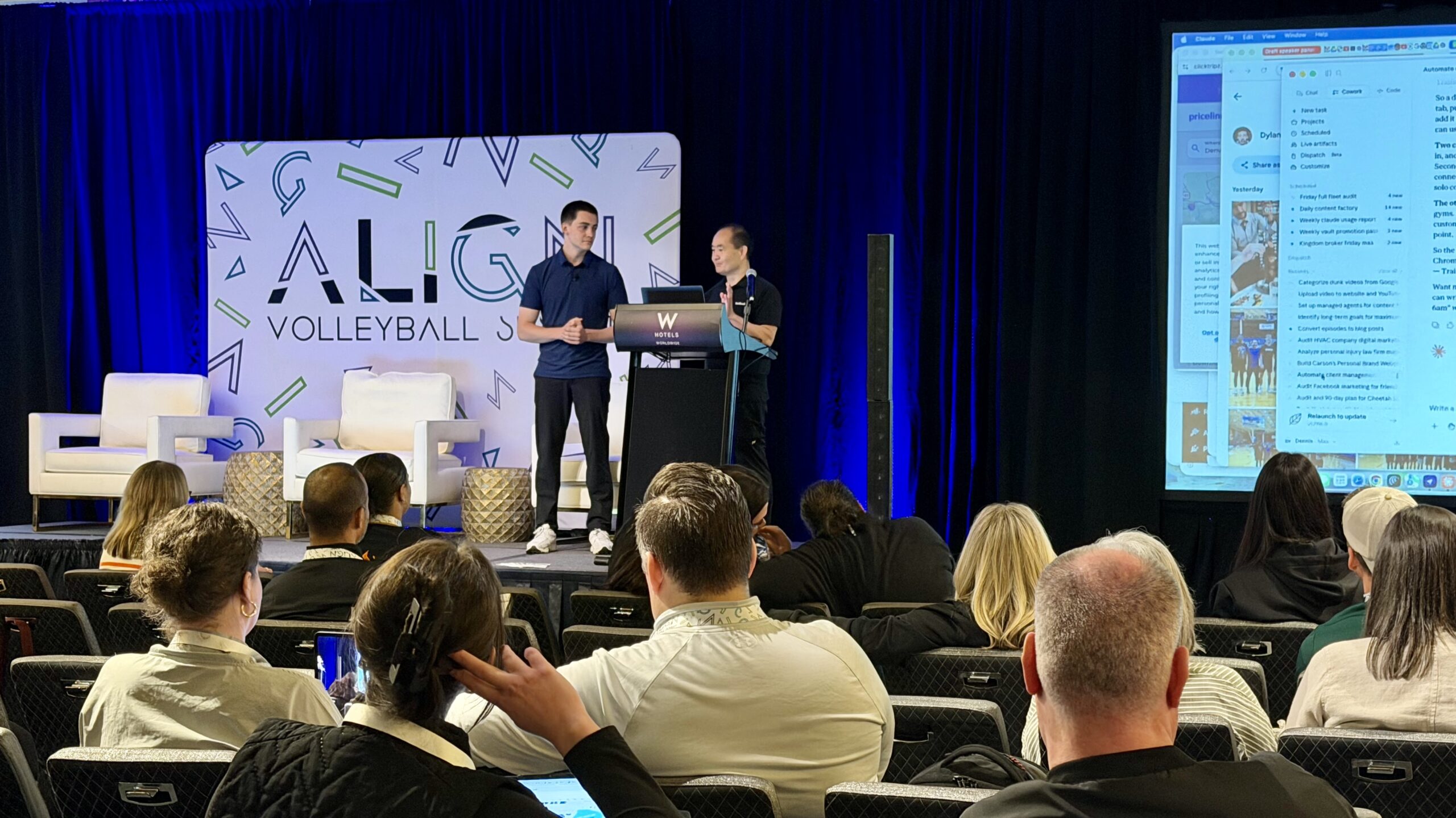 Dennis Yu and Dylan Haugen presenting at the JVA ALIGN Summit