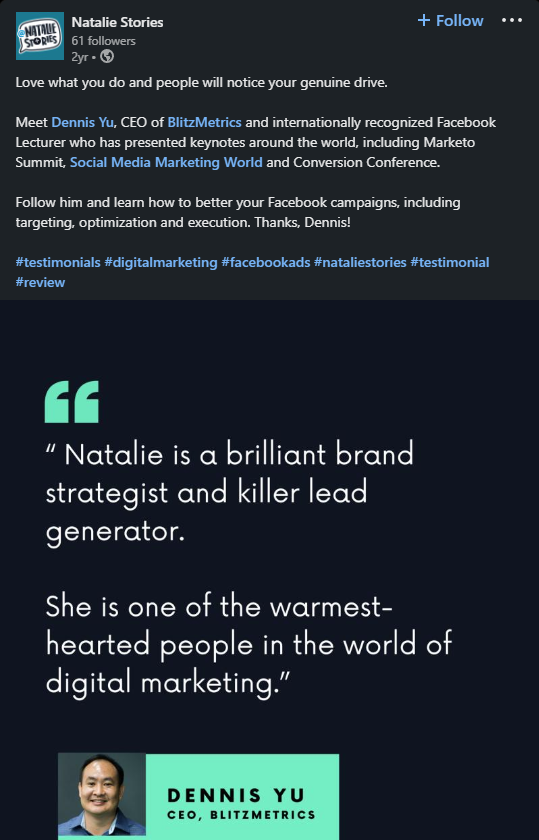 Positive mention