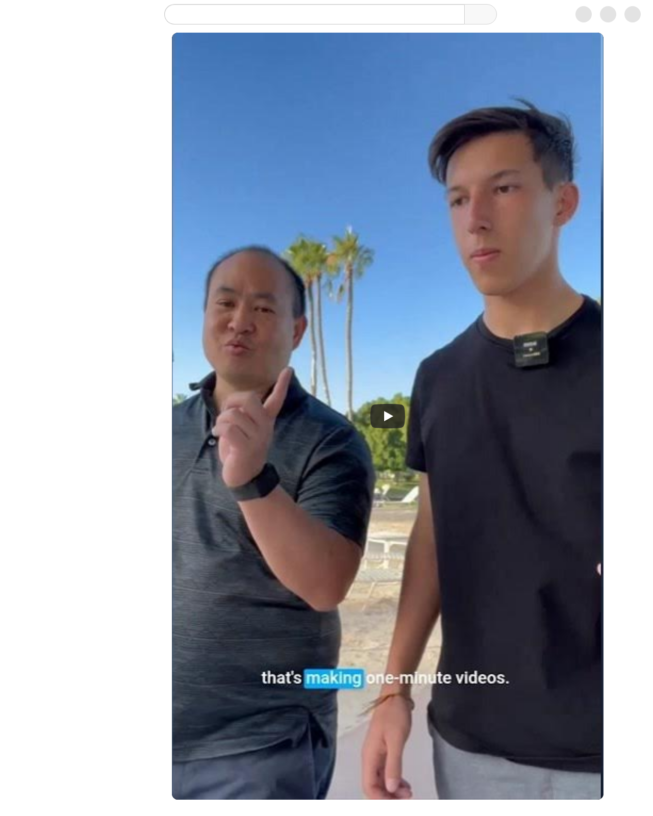 Rising Talent YouTube short watch page